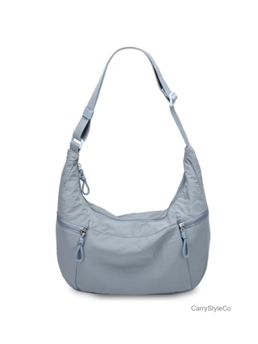 Crescent Crossbody Hobo Bag Lightweight Waterproof Nylon Slouchy Purse